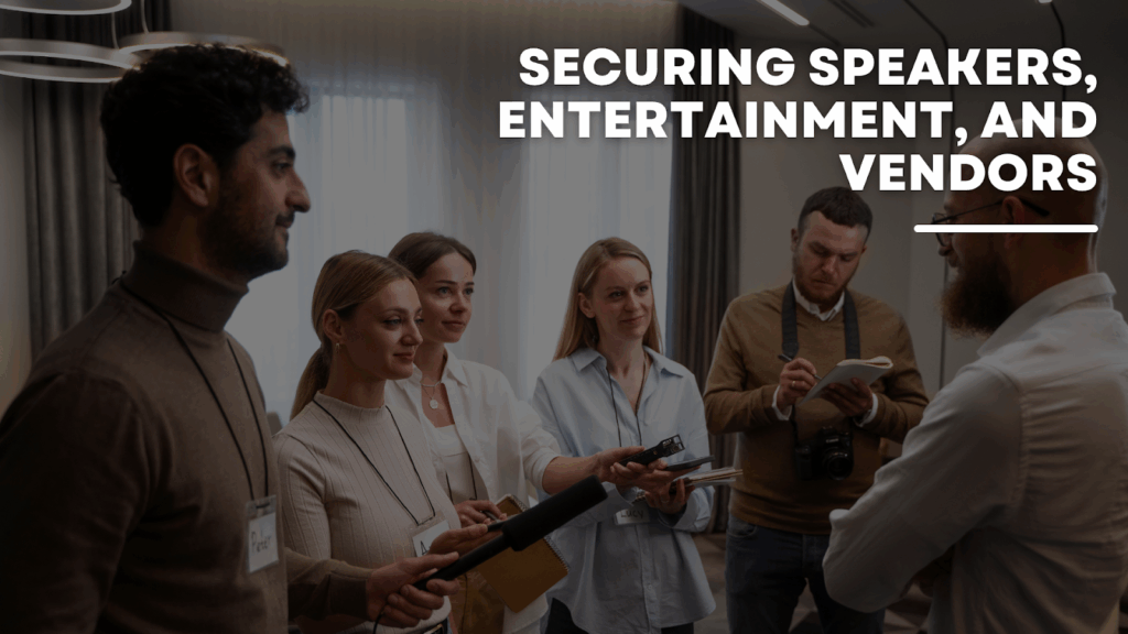 Securing Speakers, Entertainment, and Vendors